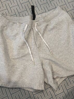 Lululemon Light Gray Drawstring Lounge Shorts